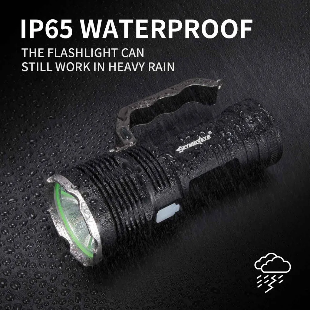 10000 люмен светодиодный фонарик перезаряжаемый яркий тактический фонарик для кемпинга T6 V6 L2 фонарь Водонепроницаемый фонарь с батареей#3