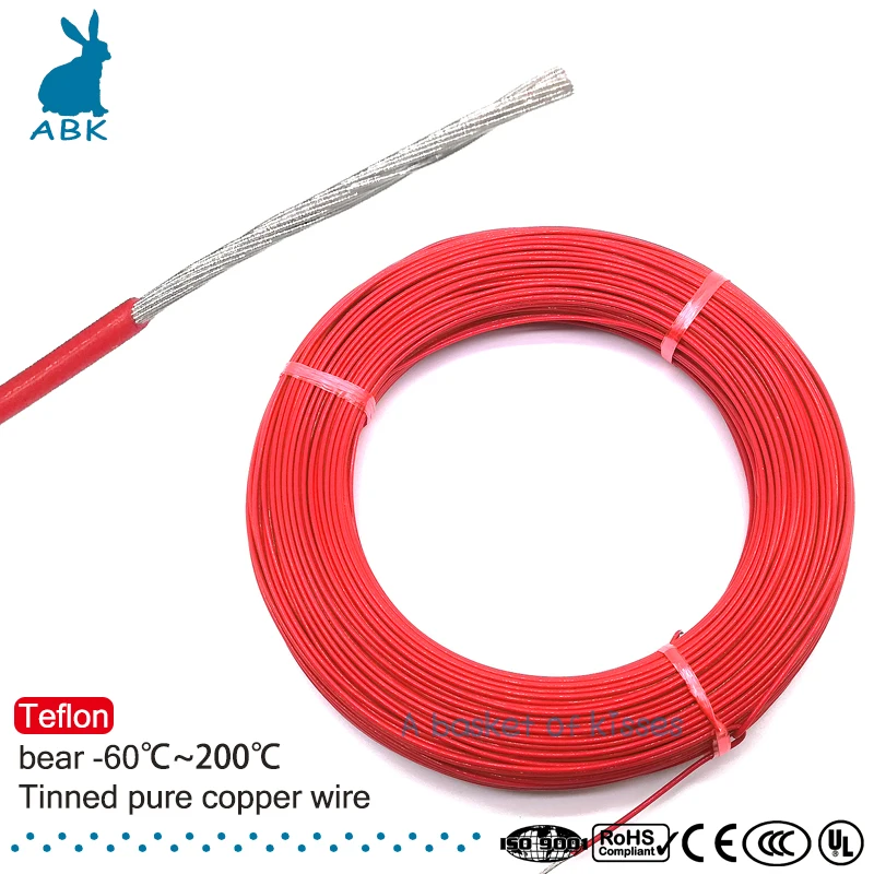 

50m 100m 19AWG Teflon flame retardant high quality wire AC220-600V Household wire electric power cable
