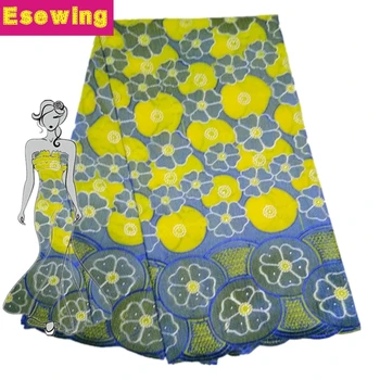

2018 Professional High Quality Swiss Voile Laces, African Swiss Voile Cotton Lace Fabric, Big Swiss Voile Lace In Yellow Color
