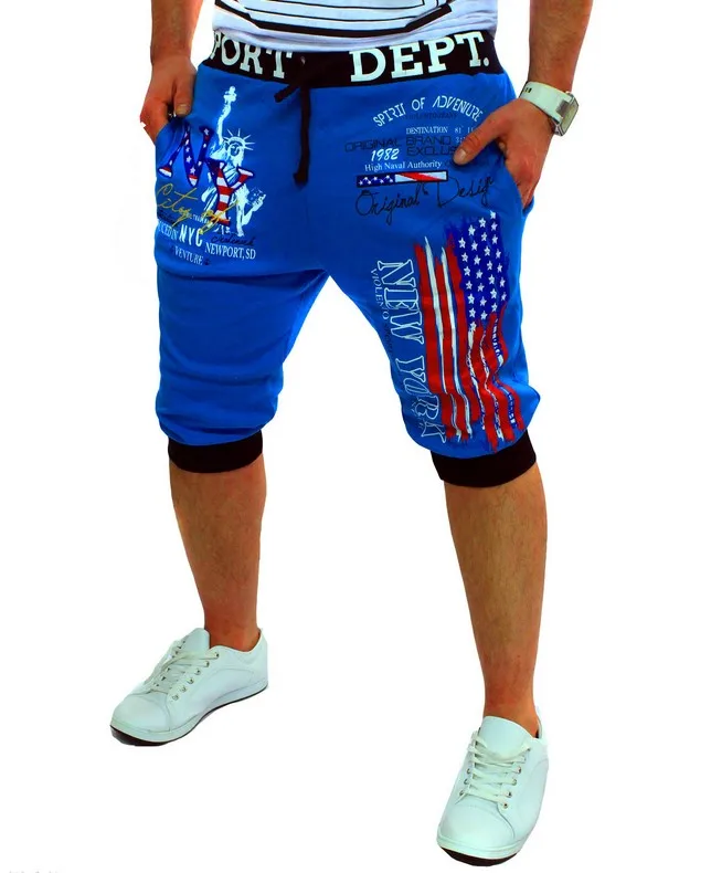 Free shipping 2016 Hot Men's foreign trade pants American flag digital ...