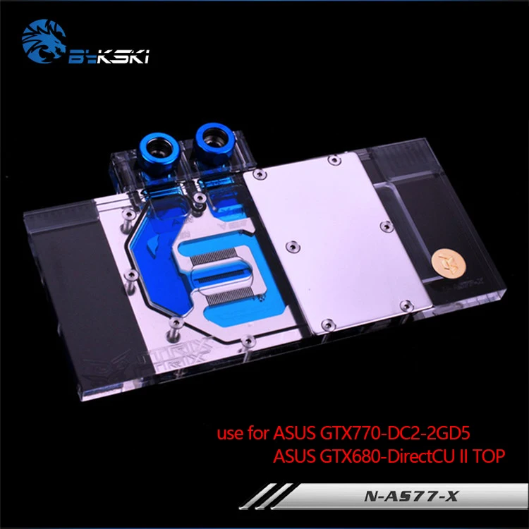 Bykski Water Block use for ASUS GTX770 DC2 / GTX680 DCUII / Full Cover Graphics Card Copper