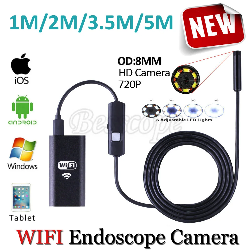 HD720P WIFI Iphone Endoscope Snake USB Camera 8mm Lens 5M 3.5M 2M 1M Android Tablet PC Pipe Inspection Borescope USB Camera camera : image HD720P WIFI Iphone Endoscope Snake USB Camera 8mm Lens 5M 3.5M 2M 1M Android Tablet PC Pipe Inspection Borescope USB Camera camera