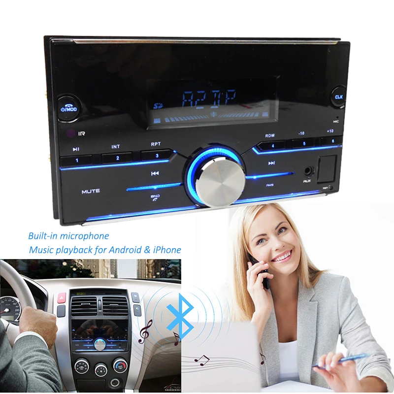 2 Din Car Radio Stereo Bluetooth Autoradio USB MP3 Audio SD FM ISO Remote Multicolor Backlight In-dash Head Unit PHYEE 9260BT 2 Din Car Radio Stereo Bluetooth Autoradio USB MP3 Audio SD FM ISO Remote Multicolor Backlight In-dash Head Unit PHYEE 9260BT