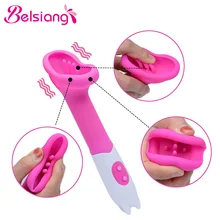 Belsiang 12 Speed Tongue Vibrator Clitoris Stimulator Clit font b Pussy b font Massager Adult Sex