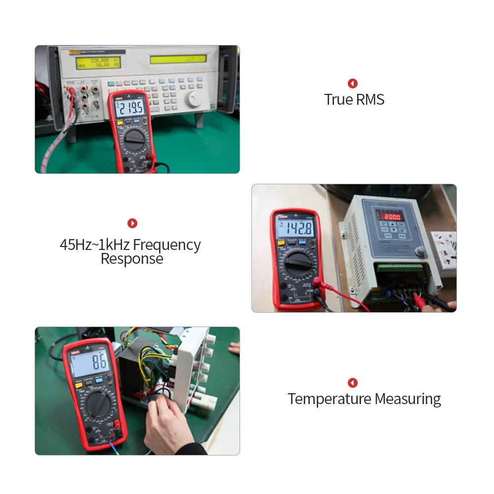 UNI-T UT890C True RMS цифровой мультиметр с подсветкой AC/DC Частотный мультиметр Амперметр мультитестер