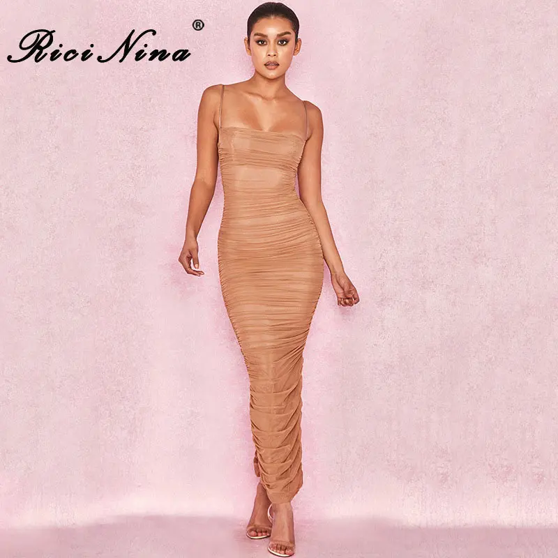 RICININA 2019 Women Sexy Dress Woman Spaghetti Strap Backless Long Bodycon Dress Casual Slim Slit Party Club Dresses Vestidos RICININA 2019 Women Sexy Dress Woman Spaghetti Strap Backless Long Bodycon Dress Casual Slim Slit Party Club Dresses Vestidos