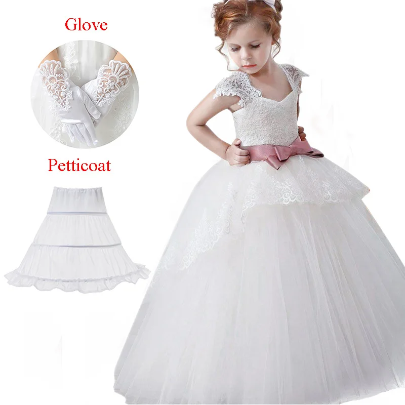 

Girls Formal Dress Elegant Princess Embroidery Evening Dresses Children Fluffy Clothing Teenager Girls Cake Smash Ball Gown