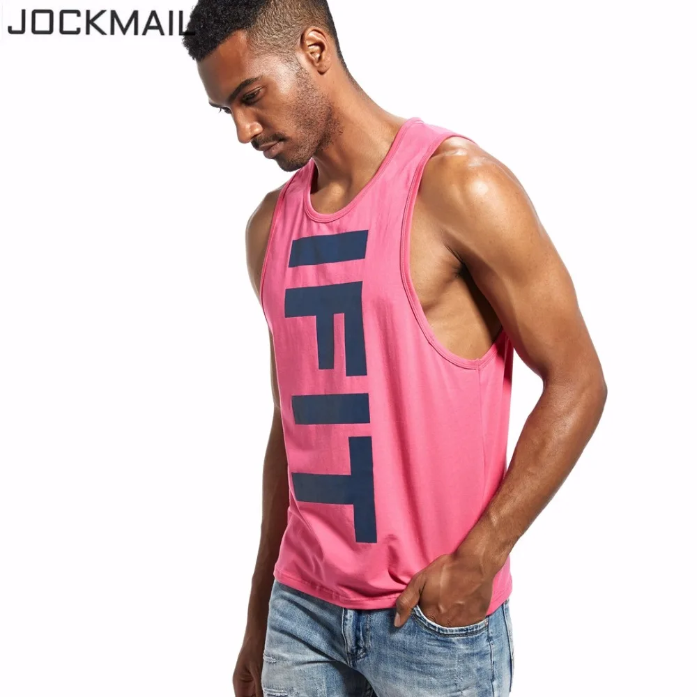 

JOCKMAIL Brand Mens Tank Tops Metrosexual Armholes Vivid Vest Muscle Singlets Workout Fitness Bodybuilding Men Activewear