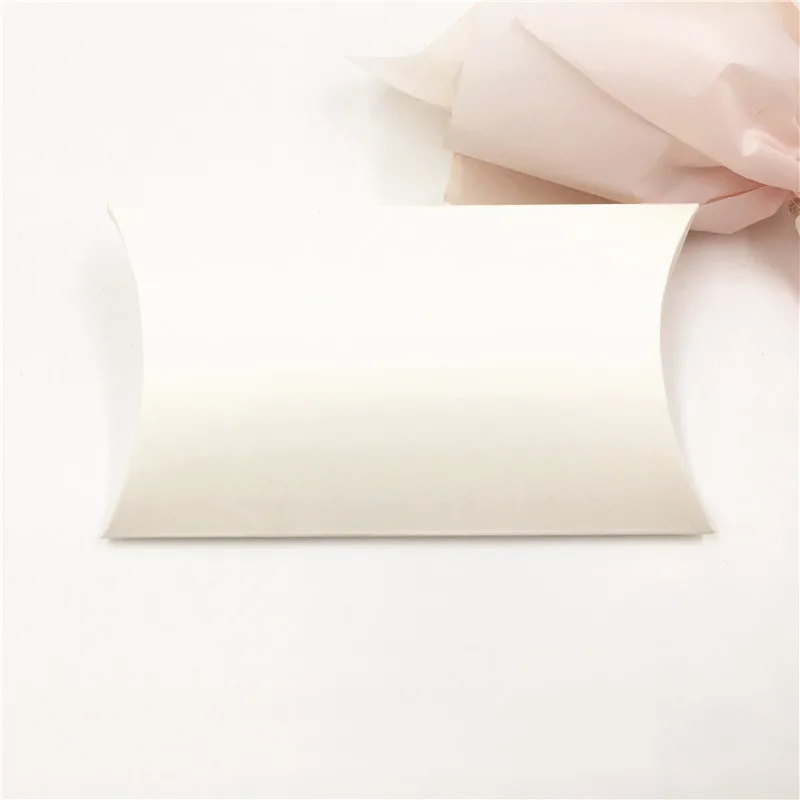 100 шт. милые маленькие подушки детские коробка ювелирных изделий/Конфеты/печенье/мыло ручной работы в коробке 8x5,5x2 см - Цвет: white