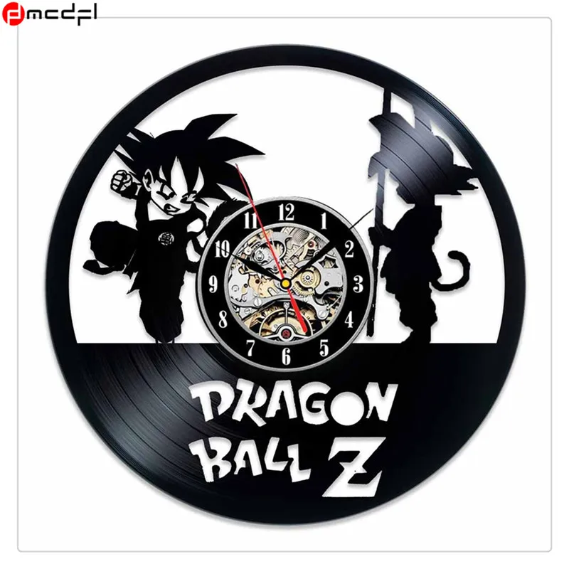 Коробка Dragon Ball Черная Виниловая пластинка 3D настенные часы Наклейка персонализированное искусство креативное украшение дома поддержка Прямая - Цвет: 5