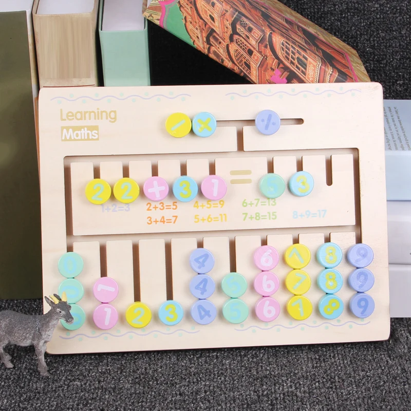Brinquedos do Bebê Auxiliares de Ensino Educativos de Madeira para Crianças Montessori Cedo Aprender Cálculo Matemática Brinquedo Labirinto Digital Brinquedos 6 Brinquedos e hobbies