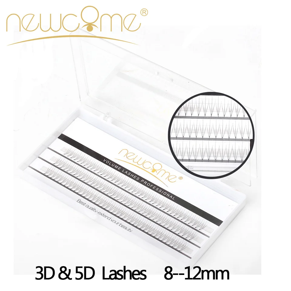 

3D and 5D Volume Lashes Extension,2 Trays/Lot Individual Eyelash Extension,Russia 3D Silk Volume Eye Lashes,Natural Long Lashes