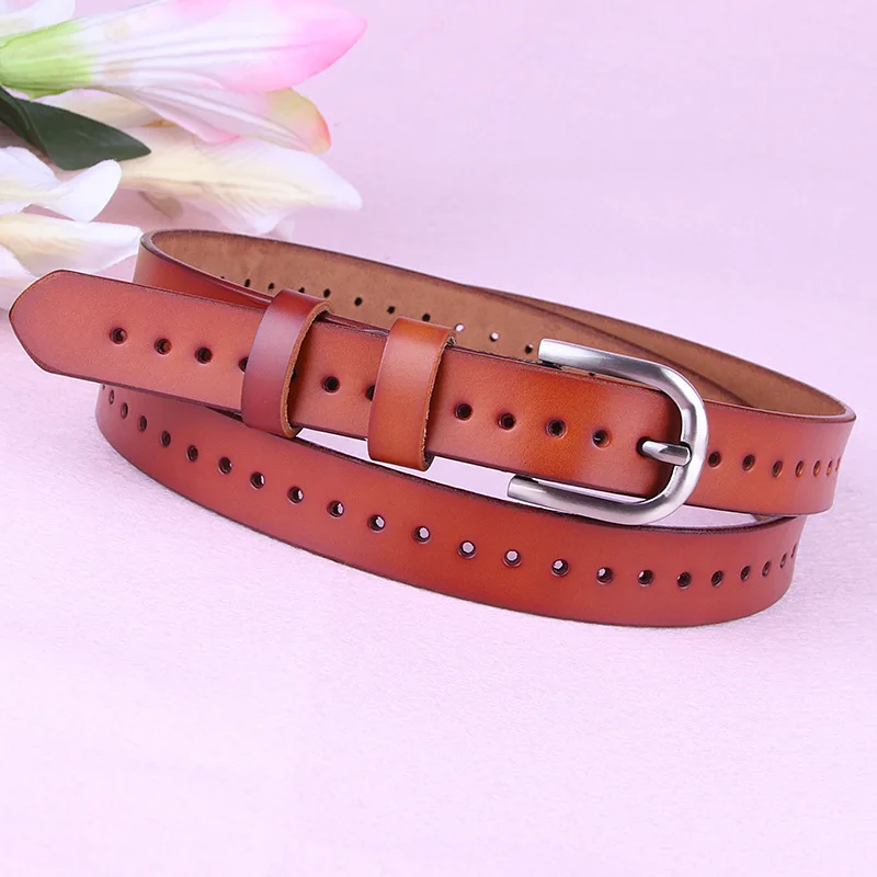 2.3cm Wide Genuine Leather Women Belts Luxury Cowhide Ladies Belts with ...