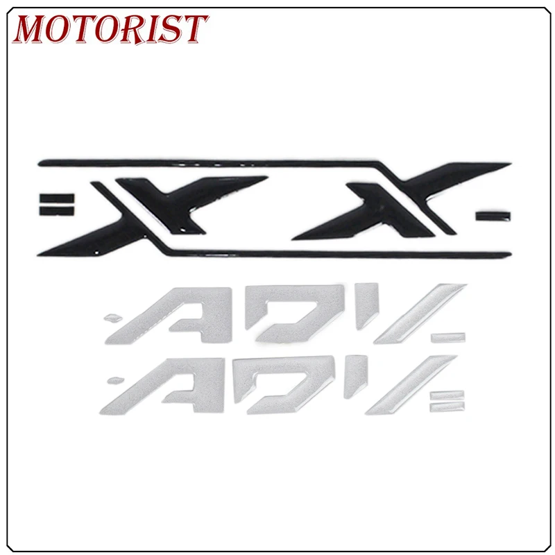 Подходит для HONDA XADV X-ADV 750 xadv 750 x-adv 3D светоотражающий логотип на боковой панели наклейка цветной логотип аппликация наклейка на мотоцикл наклейки - Цвет: black-white