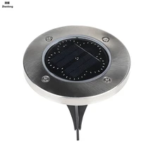 Solar 48Led Flower Buried Lantern Lawn Lantern Garden Lantern Ip65 Black Fiber Optic Air Disk Ground Lamp Buried Light