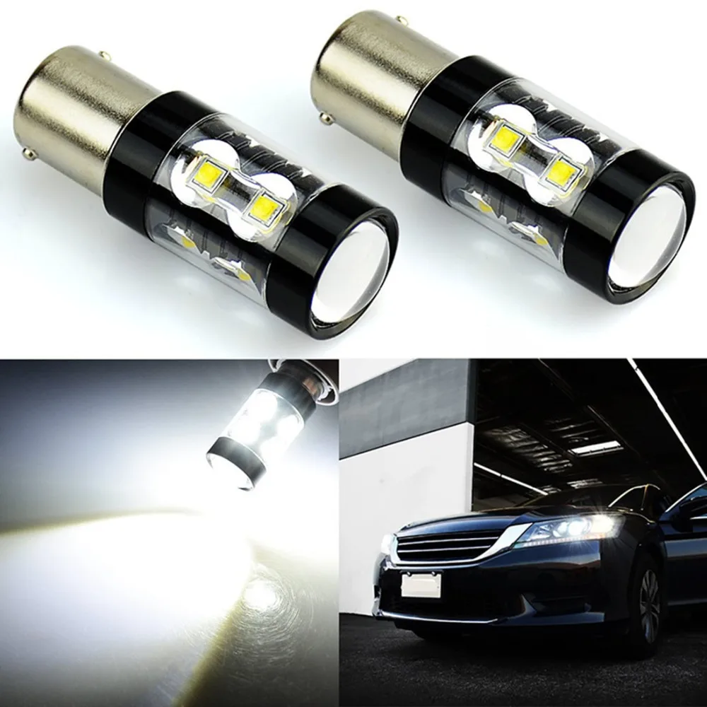 2 шт. P21W светодиодный 1156 BA15S 1157 BAY15D T20 светодиодная Автомобильная фара s сигнал
