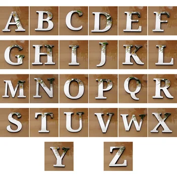 

1 Pieces 10cm Small letter Sticker with EVA 3D Wedding Decor Acrylic Mirror Sticker DIY Party Advertising Word