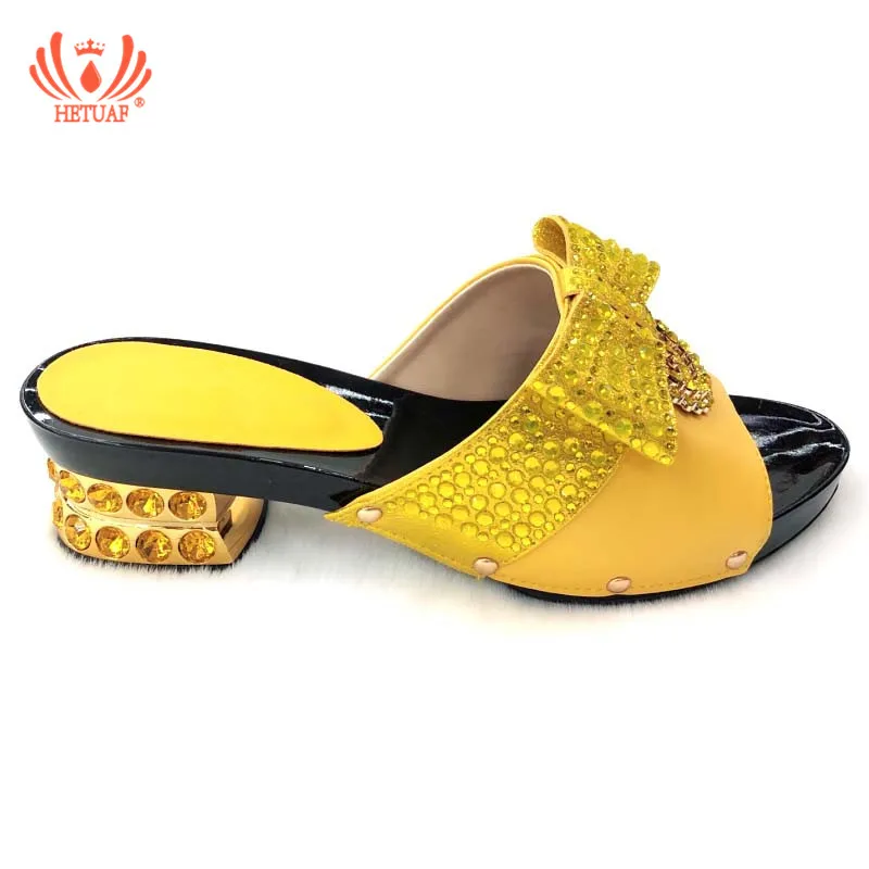 

Yellow Wedding African Shoes Without Bag Matching Set Novelty Italian Shoes Nigerian Summer Sandals Shoes Good Quality Low Heels
