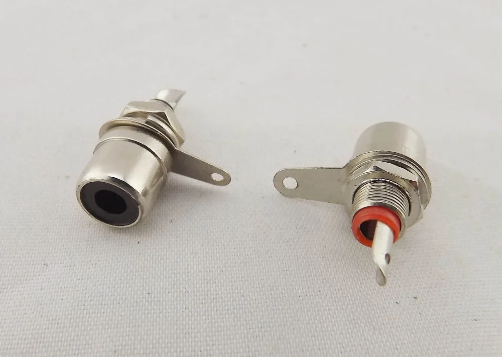 

50 шт. RCA Phono женские винты для корпуса монтажная панель металлический разъем Черный Красный