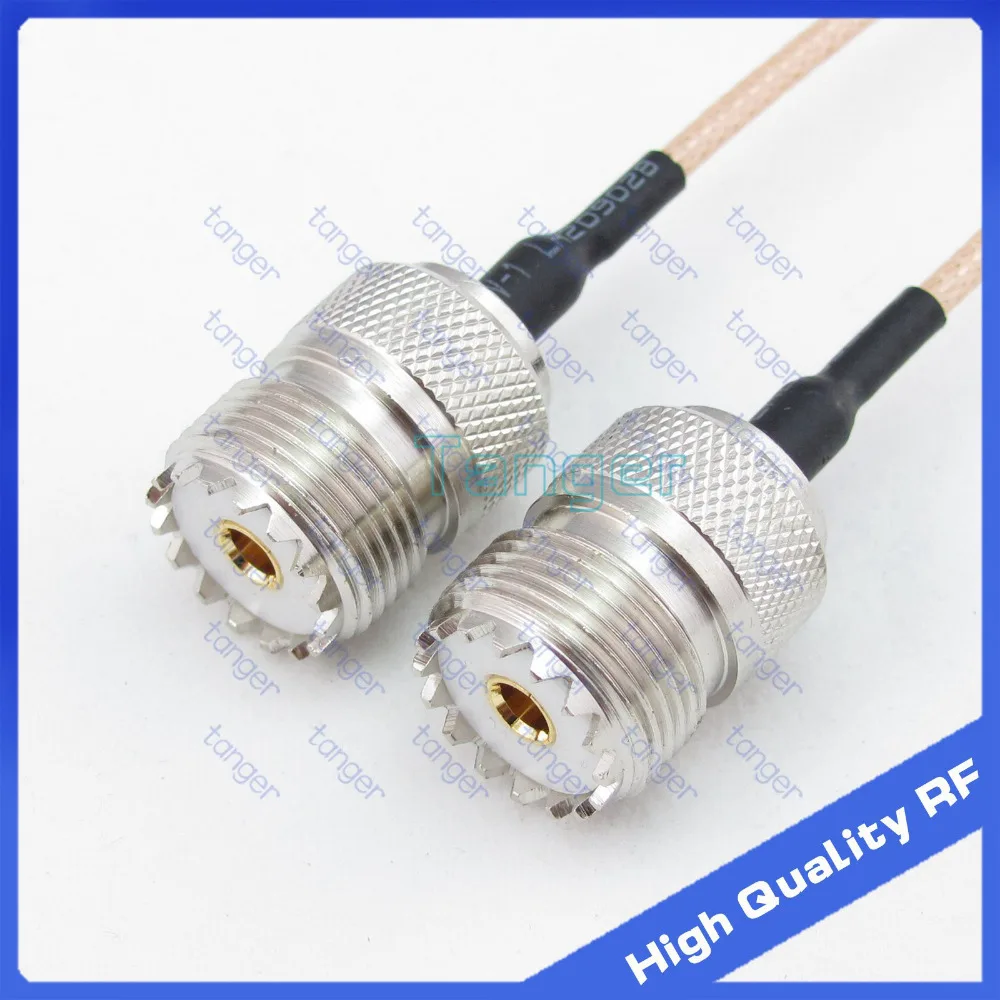 

Hot Selling Tanger UHF female jack SO239 to UHF female jack SO239 straight with 20cm 8" RG316 RF Coaxial Pigtail Low Loss cable