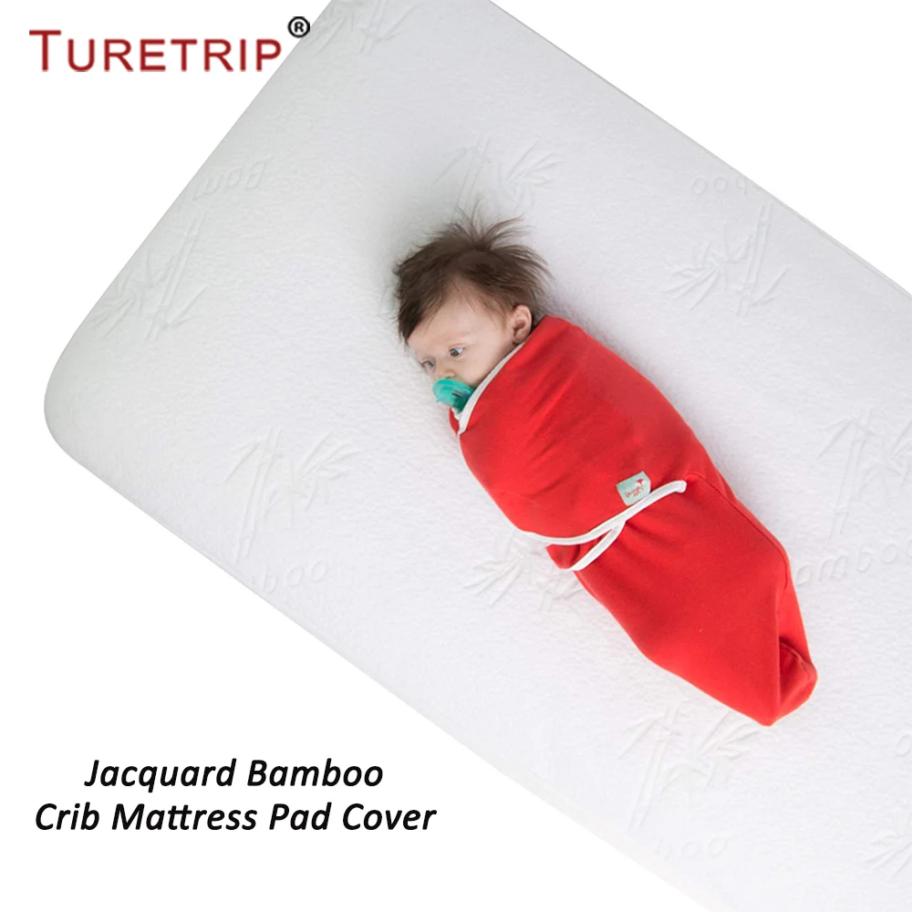 Turetrip Waterproof Crib Mattress Pad Cover Jacquard Bamboo Baby Mattress Protector Waterproof Bed Sheet For Crib Bed Cover 1PC Turetrip Waterproof Crib Mattress Pad Cover Jacquard Bamboo Baby Mattress Protector Waterproof Bed Sheet For Crib Bed Cover 1PC