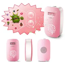 Мини-очиститель воздуха, 12 миллионов, генератор анионов, Супер Бесшумный, анти-радиационный очиститель свежего воздуха, стерилизованный, 220 В, для ЕС/Великобритании/США, для дома и офиса