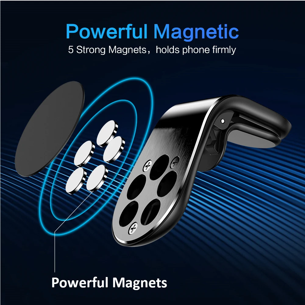 Универсальное удобное магнитное притяжение прочный l-образный практичный Автомобильный держатель для телефона без рук прочно легкий в установке металлический