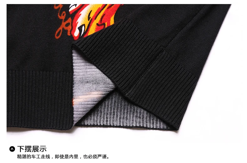 2018 Autumn Mens Fashion Sweaters Male Autumn Winter Men Slim Sweater Tiger Knitted Jumper For Men Sueter Butterfly Sweaters (14)