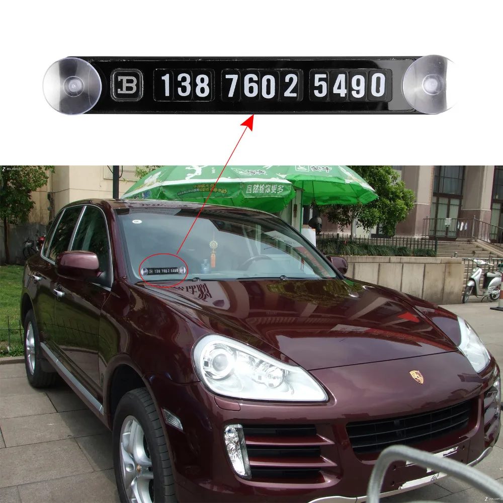 car parking sign card