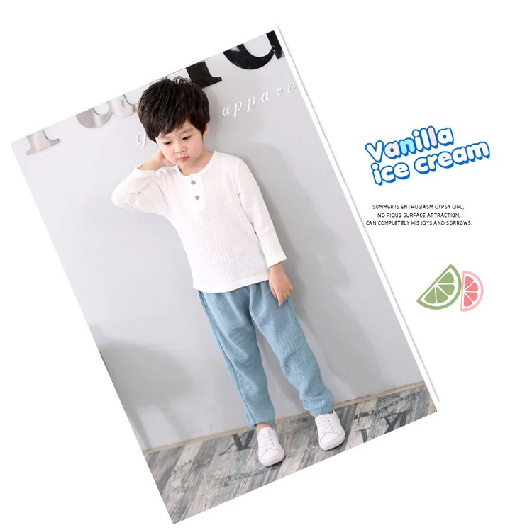 chinese style simple Cotton linen shirts 1- 8 yrs baby boys summer kids clothes Casual children's shirt white button tops