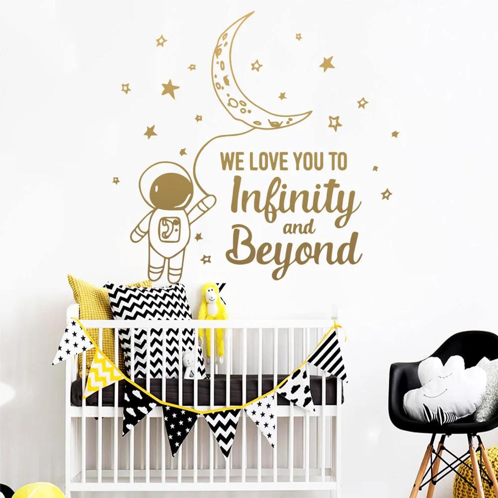 

Hot infinity and beyond Wall Mural Removable Wall Decal For Living Room Kids Room Art Decals muursticker