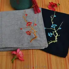 Выпуклая бижутерия хлопок и лен студентов вышитый носовой платок чайное полотенце мягкое и удобное