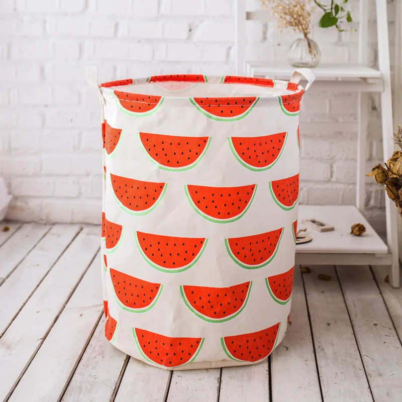 

Folding Laundry Basket Cartoon Storage Barrel Standing Toys Clothing Storage Bucket Laundry Organizer Holder Pouch Household