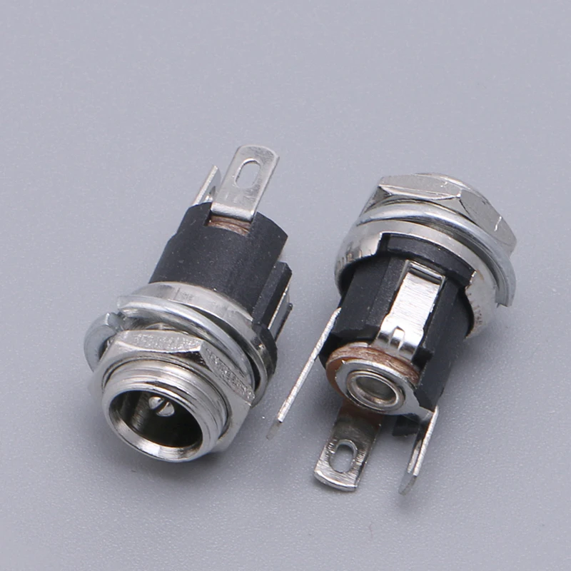 

10pcs/set Connector DC Power Jack Socket Female Panel Mount Connector 5.5*2.1mm