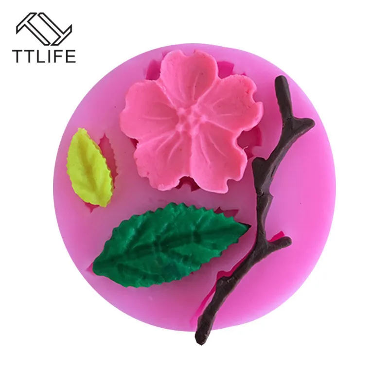 

TTLIFE 1PCS Flowers Shape Silicone Mold Leaf Fondant Cake Decoration Sugar Craft Tools Baking Tools Cake Tools Flower Mold