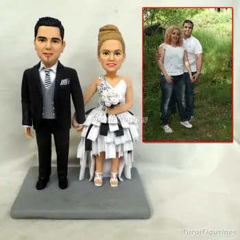 

Custom polymer clay Figurine Christmas Gifts for New year event Perfect Creative Birthday gifts for ladies kids wedding cake top