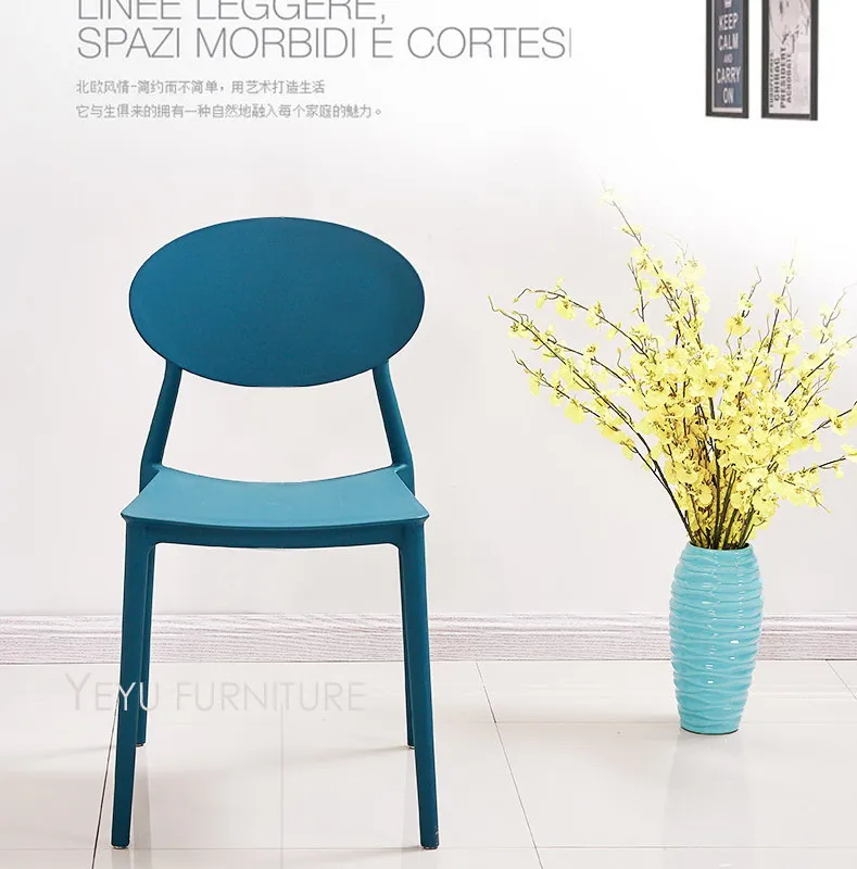 Design Moderno e minimalista de Plástico PP Cadeira Lateral de Jantar Cadeira Cadeira Café Sótão Sala de estar Mobiliário Moderno Mobiliário de Casa Cadeira