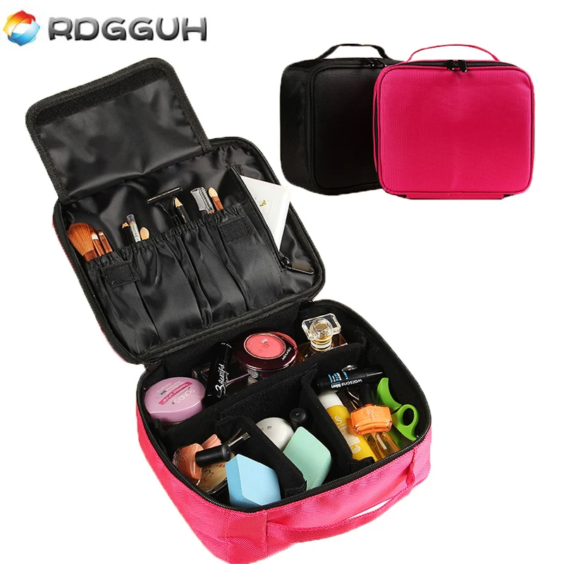 RDGGUH Marca De Luxo Cosméticos Saco Esteticista Profissional Bolsa de Maquiagem Caixa De Armazenamento Mulheres Bolsa De Higiene Organizador da Viagem Necessário