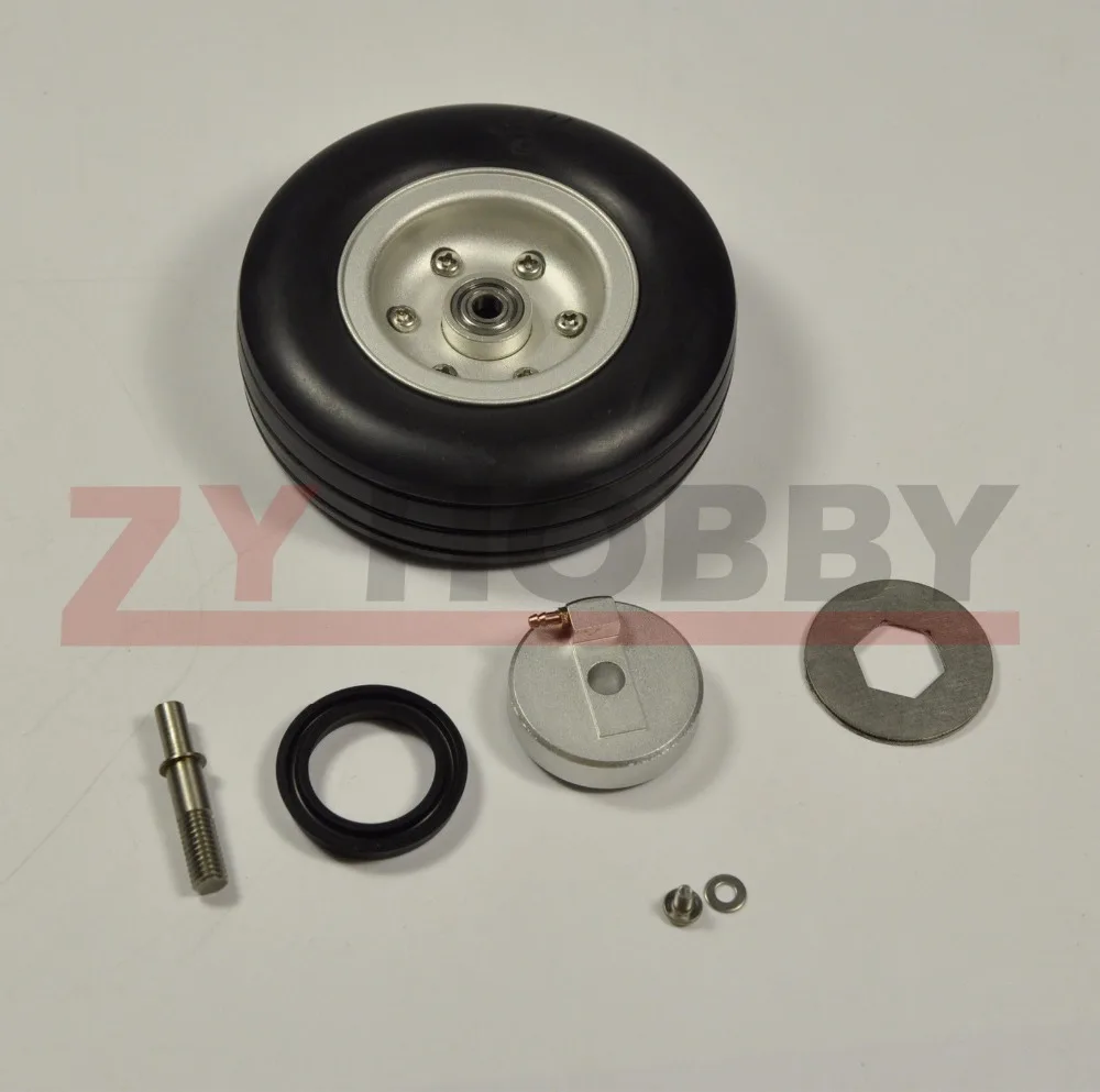 3.5INCH Solid rubber wheel with brake axle RC AIRPLANE Viper Brake