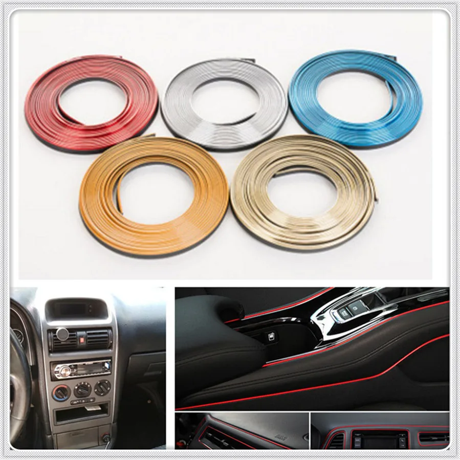 

Car interior Decoration thread sticker Insert Strip Accessories for Ford Taurus Mondeo Galaxy Falcon Everest S-MAX Escort