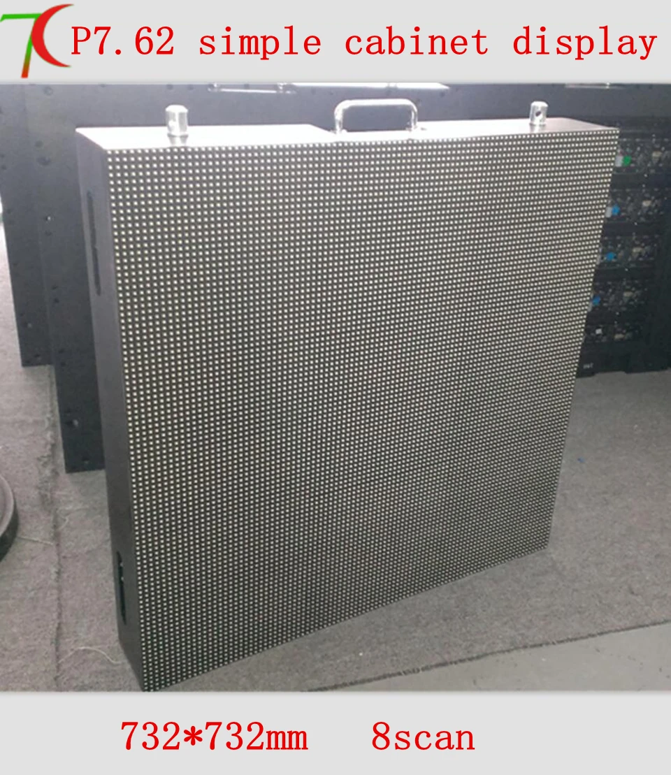 

732*732mm P7.62 8scan SMD full color simple equipment cabinet display,17222dots/m2