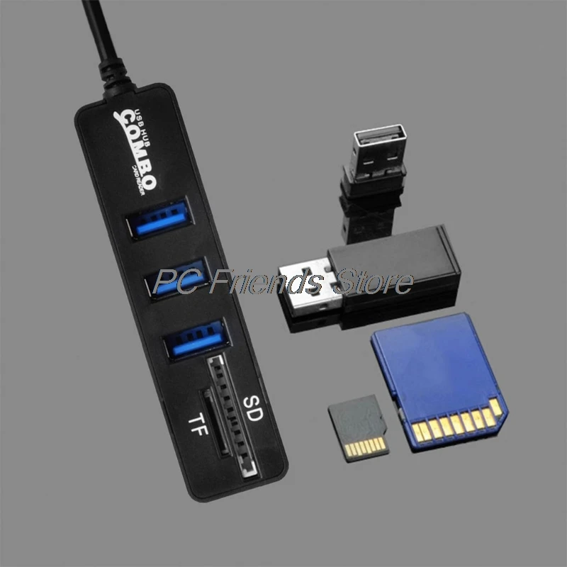 

3 Port USB 2.0 Hub USB 3.1 Type C Cable OTG SD/TF Card Reader For iMac MacBook-PC Friend
