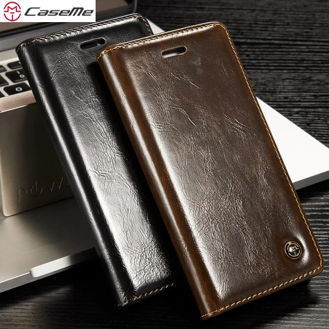 

Original CaseMe Leather Phone Cases For iPhone X Xs Max XR case iPhone 7 8 Plus case Coque Card Wallet Protective Cover Capa