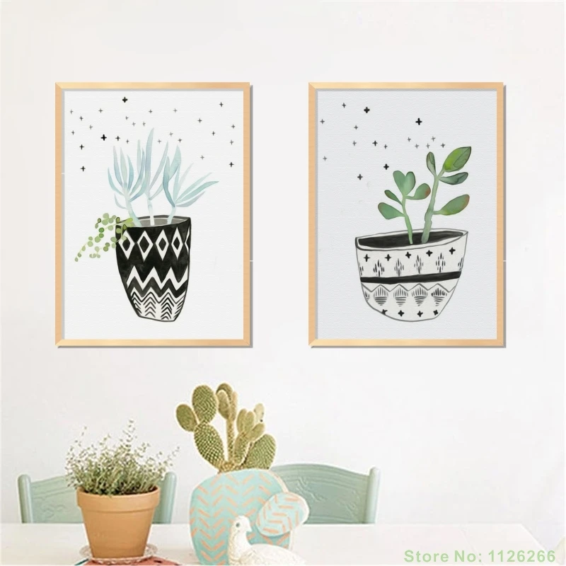 Potted Plants Paintings on the Wall Modular Wall Paintings Poster Wall