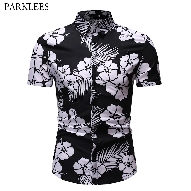 slim fit tropical shirt