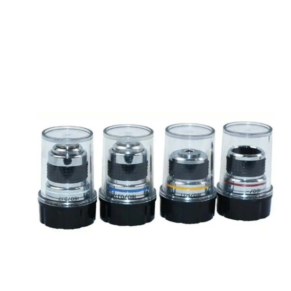 

4X 10X 40X 100X Achromatic Objective Lens for Biological Microscope 185(1 Set)