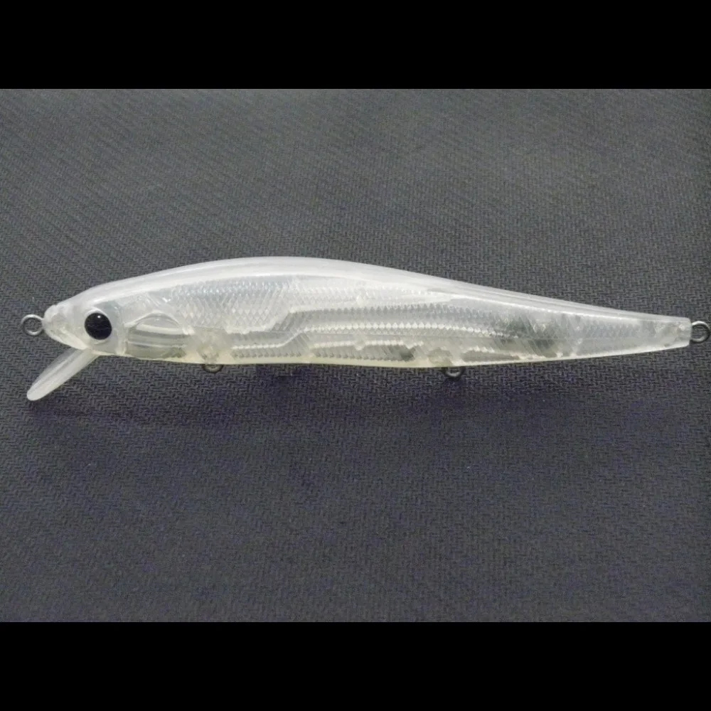 

wLure 10 pieces Transparent Plastic Unpainted Fishing Lure Long Casting with Weight Transfer System UPM589P10