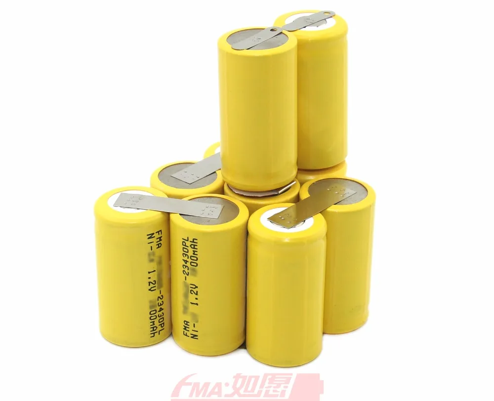 Ni-Cd Sub C SC 12v 1200 1500 1800mAh перезаряжаемая батарея DIY для электроинструментов DEXTER Drill