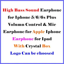 3,5 мм Бас Звук качественные наушники с Дистанционный микрофон Регулятор громкости для iPhone 5 6 тест 300 шт./лот DHL
