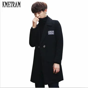 

KMETRAM 2020 Winter Jacket Men Thickening Wool Coat Slim Jackets Fashion Outerwear Warm Man Casual Woolen Jacket Overcoat HH458